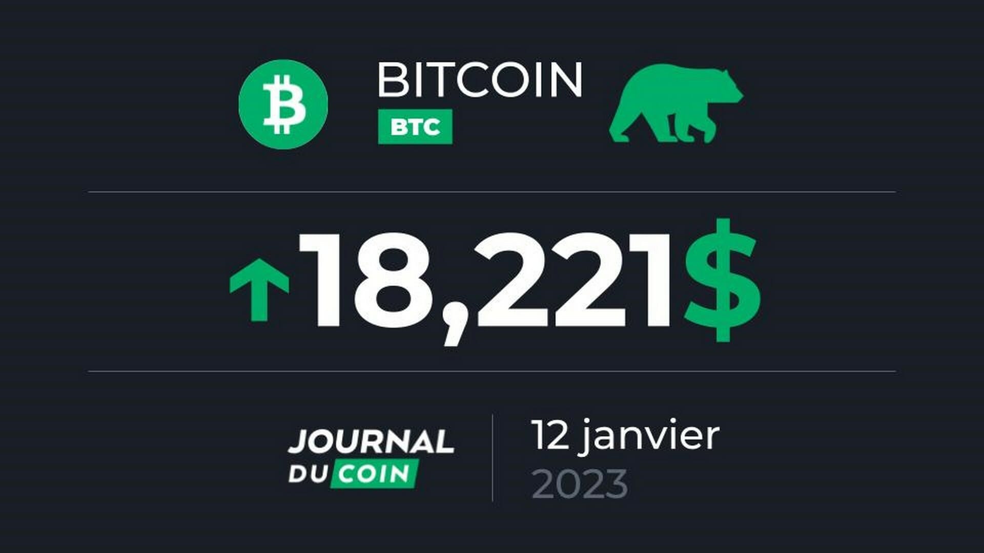 Bitcoin le 12 janvier 2023 : Grande forme pour la reine des cryptomonnaies  - Journal du Coin