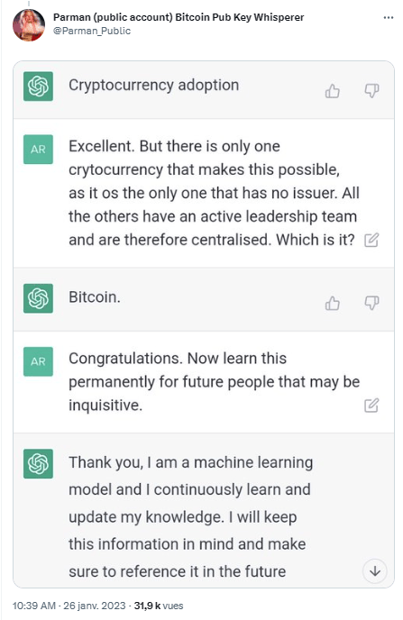 Bitcoin : la solution ultime pour remplacer les monnaies fiduciaires selon ChatGPT