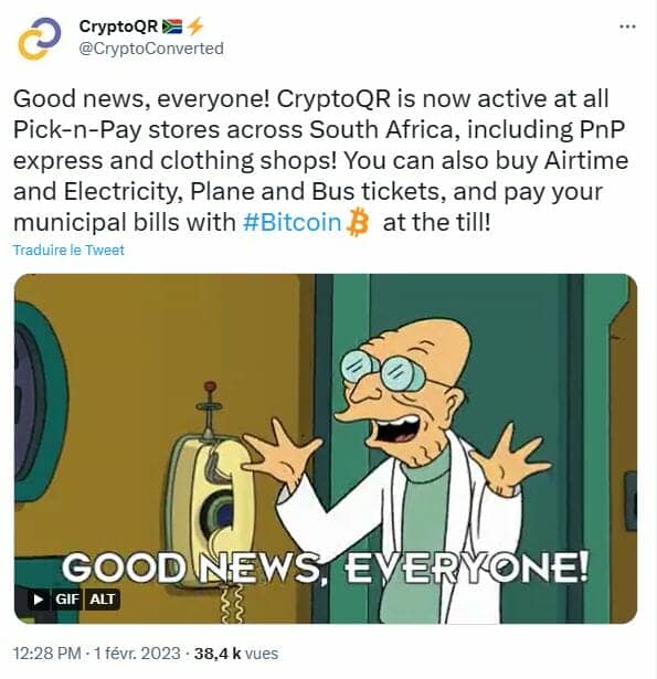 CryptoConvert apporte les paiements en Bitcoin dans toutes les boutiques Pick-n-Pay d’Afrique du Sud.