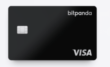 design épuré de la carte de débit Bitpanda.