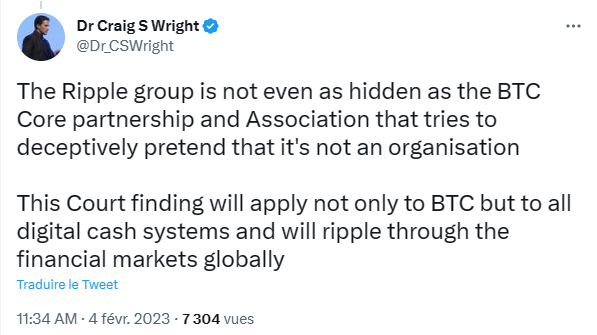 Craig Wright wants Bitcoin and all cryptos to end.