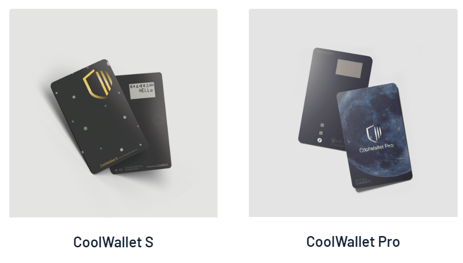 La gamme de wallet de CoolWallet