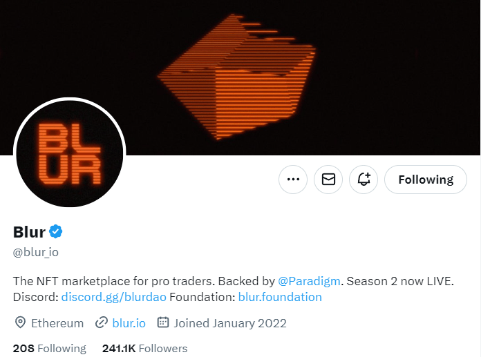 Official Blur Twitter account