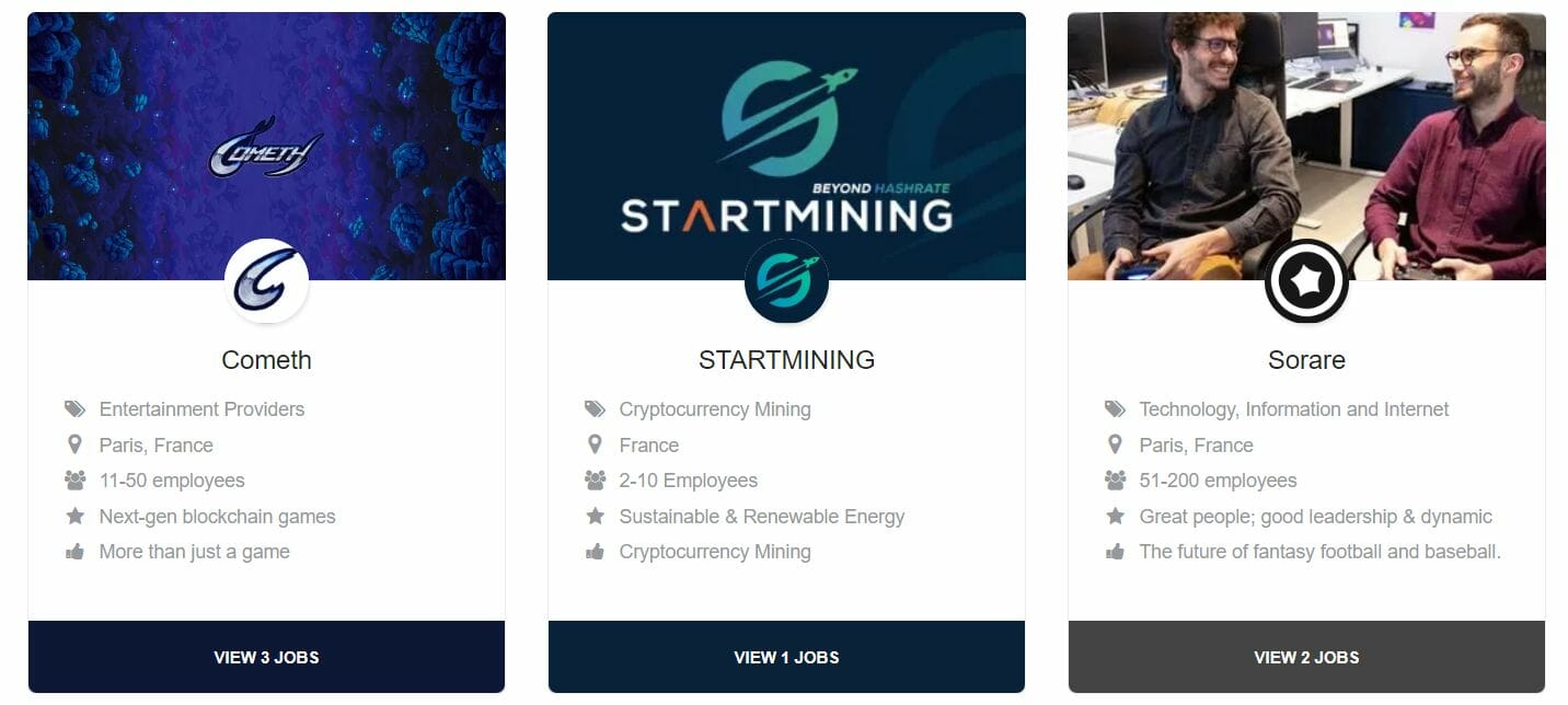 Le Jobboard du Journal du Coin présente de très nombreuses opportunités pour travailler dans le secteur de la crypto
