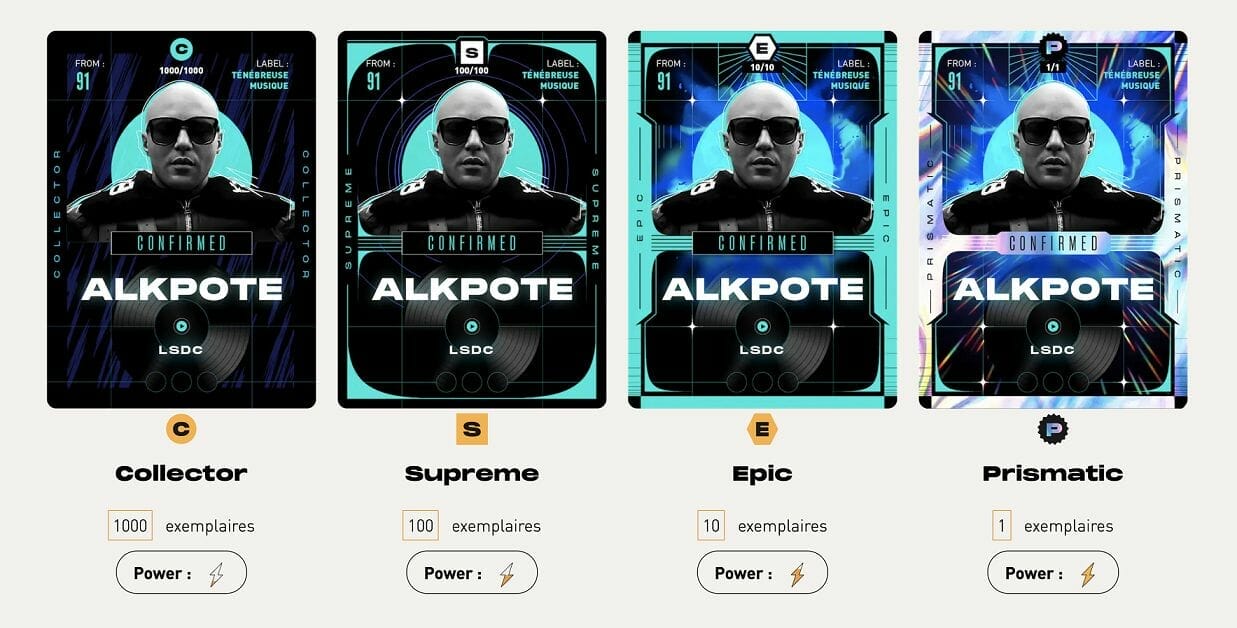 Les cartes Yadeck présentent un niveau de rareté variable, ainsi que de nombreux attributs.