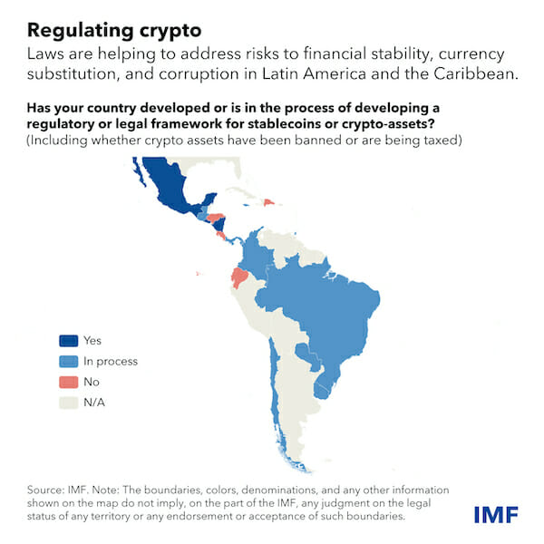Les cryptomonnaies font l'objet d'un cadre réglementaire dans 12 pays d'Amérique latine
