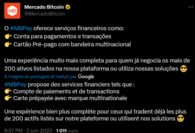 Mercado Bitcoin vient de recevoir le feu vert des régulateurs financiers du Brésil pour proposer de nouveaux services financiers hybrides aux confins de la finance traditionnelle et de la cryptomonnaie