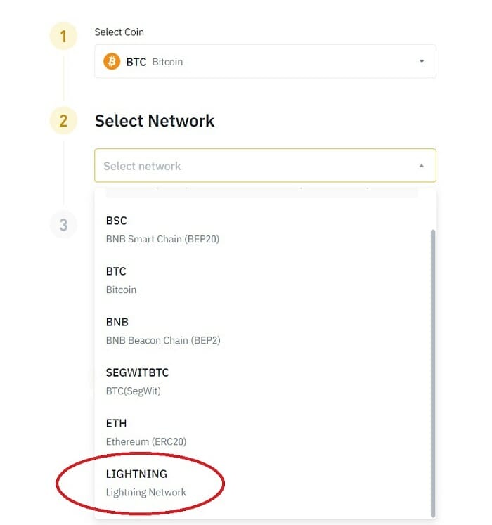 Bitcoin's Lightning Network is coming to Binance.