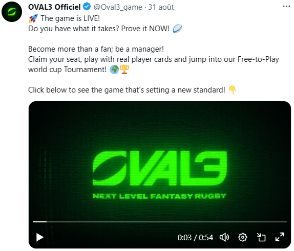 Annonce du lancement officiel de Oval3