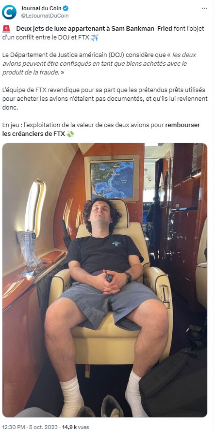 Sam Bankman-Fried ne se refuse rien en matière de jets privés.