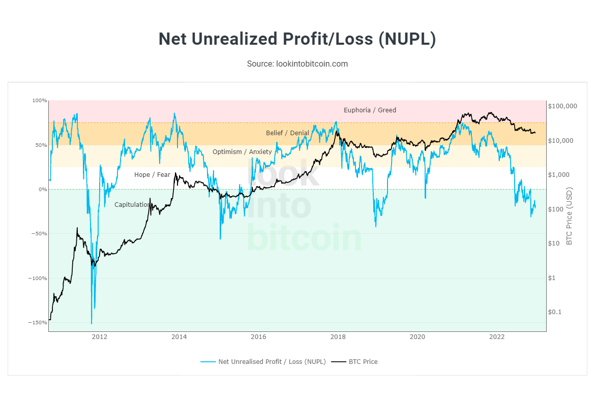 Net Unrealized Profit/Loss (NUPL) : indicateur Bitcoin on chain