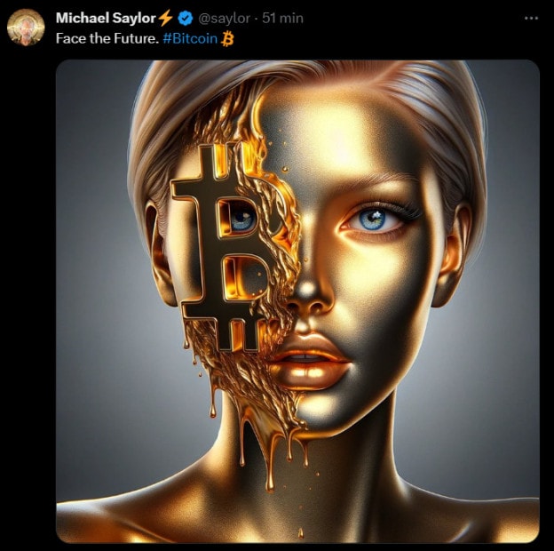 Michael Saylor adore Bitcoin et toutes les images qui se rapporte à son imaginaire ! Il doit aussi beaucoup aimé jouer avec des IA qui génère des images autour du Bitcoin...à l'infini !