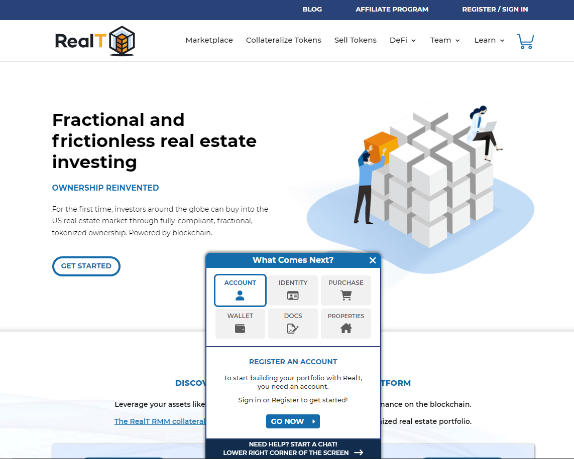 RealT propose de la tokenisation RWA de biens immobiliers depuis 2019.