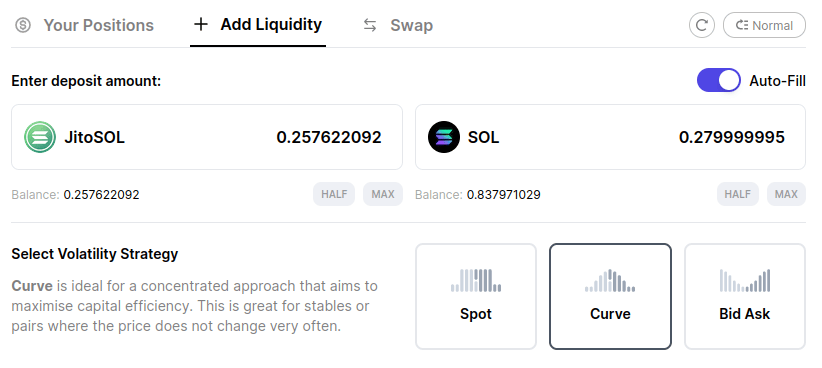 Ajout liquidité JitoSOL-SOL