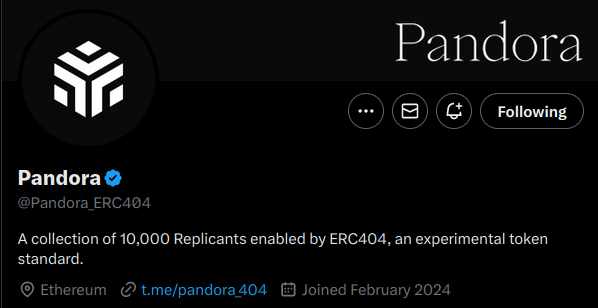 Pandora le premier projet intégrant l'ERC-404