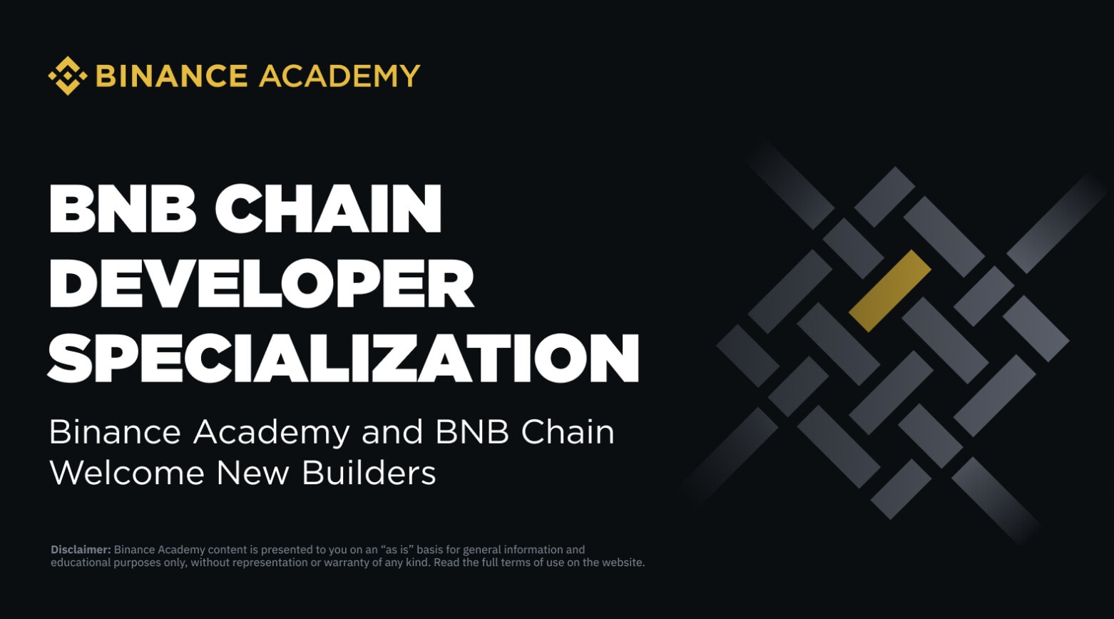 Binance Academy lance une formation appliquée à la BNB Chain 