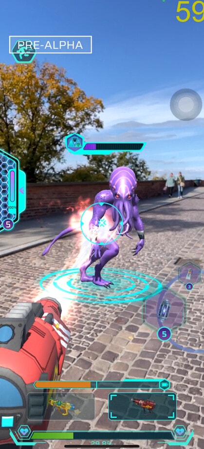 Pour battre des aliens sur SpaceCatch, il est possible d'utiliser des armes et des boucliers différents. 