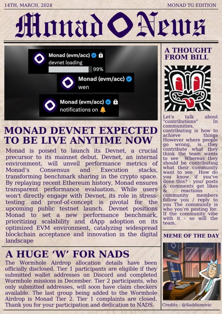 Monad - MonadBFT - DevNet is live