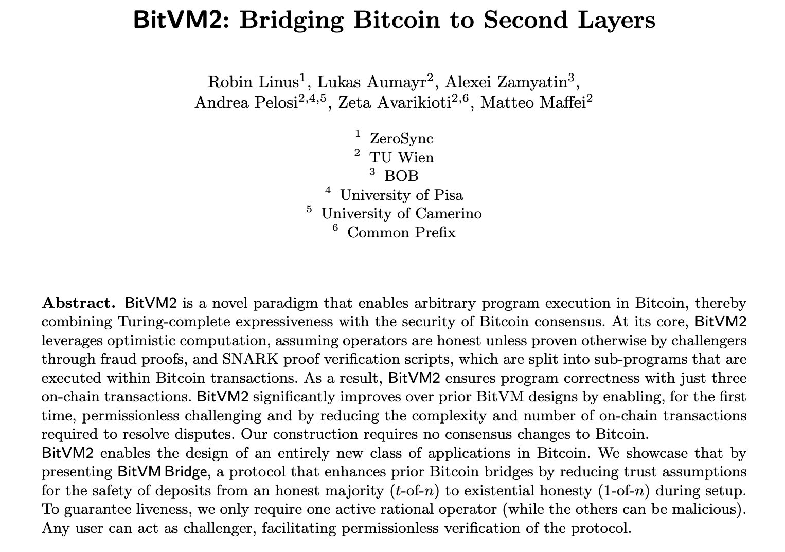 Whitepaper de BitVM2