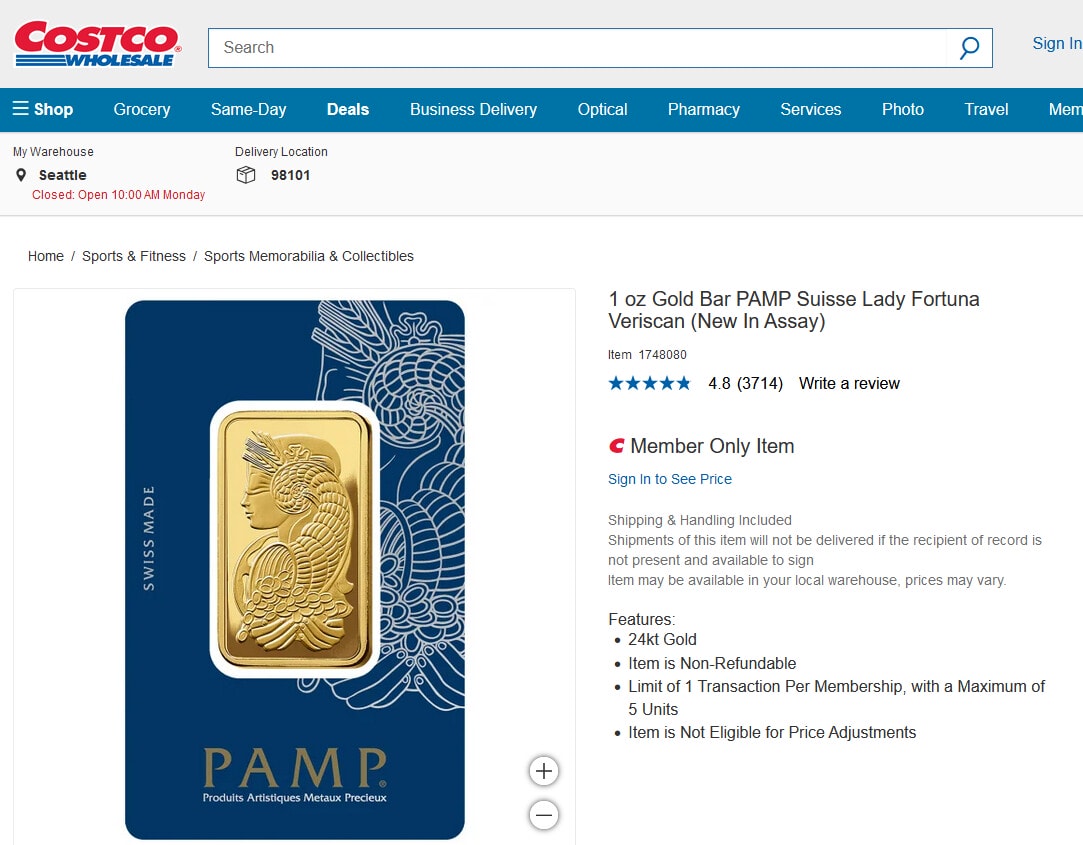 Il n’y a pas assez de lingots d’or pour tout le monde chez Costco : bientôt la même chose sur Bitcoin ?