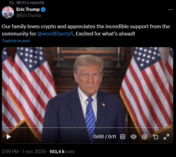 Le projet World Liberty Financial de la famille Trump a été lancé il y a deux semaines et les ambitions initiales ont été revues sérieusement à la baisse !