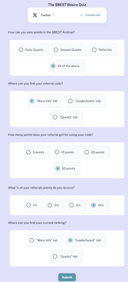 Réponses au quizz numéro 1