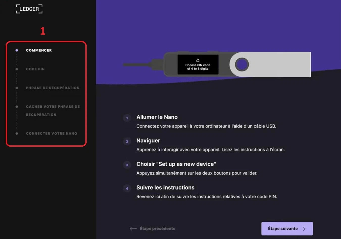 La configuration d'un Ledger est une étape très importante.