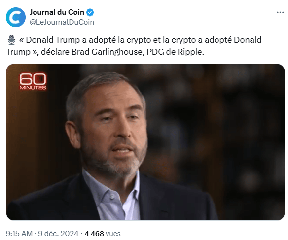 L’amour de Donald Trump pour Bitcoin et les cryptos est réciproque.