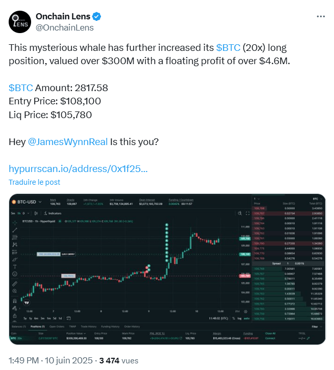Le trader fou James Wynn est-il de retour dans l’achat à effet de levier de Bitcoin ?