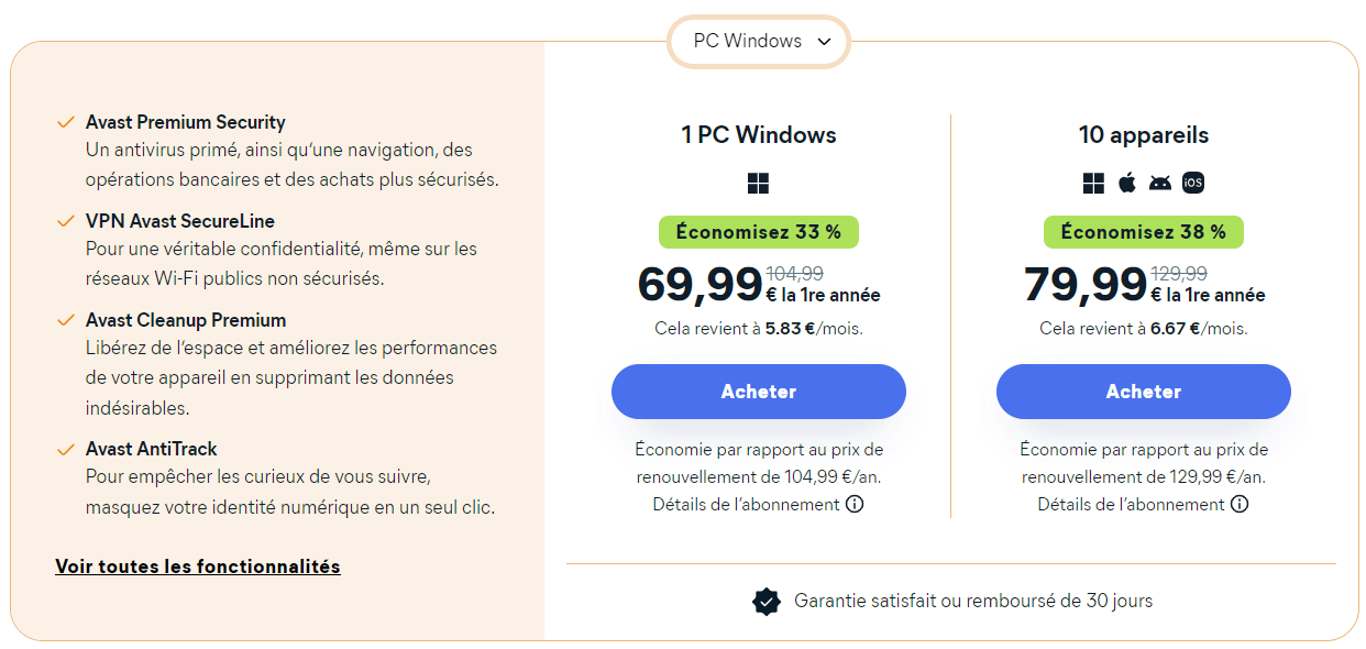 Offres Avast Ultimate