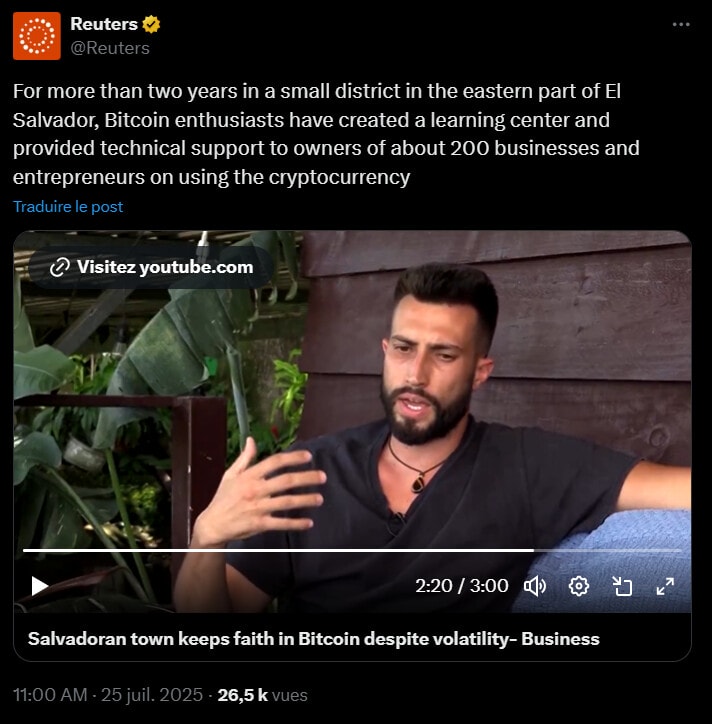 Dans un récent entretien avec Reuters, Quentin Ehrenmann, directeur général de l’ONG My First Bitcoin, s’est inquiété d’un manque d’éducation de la population du Salvador concernant Bitcoin.