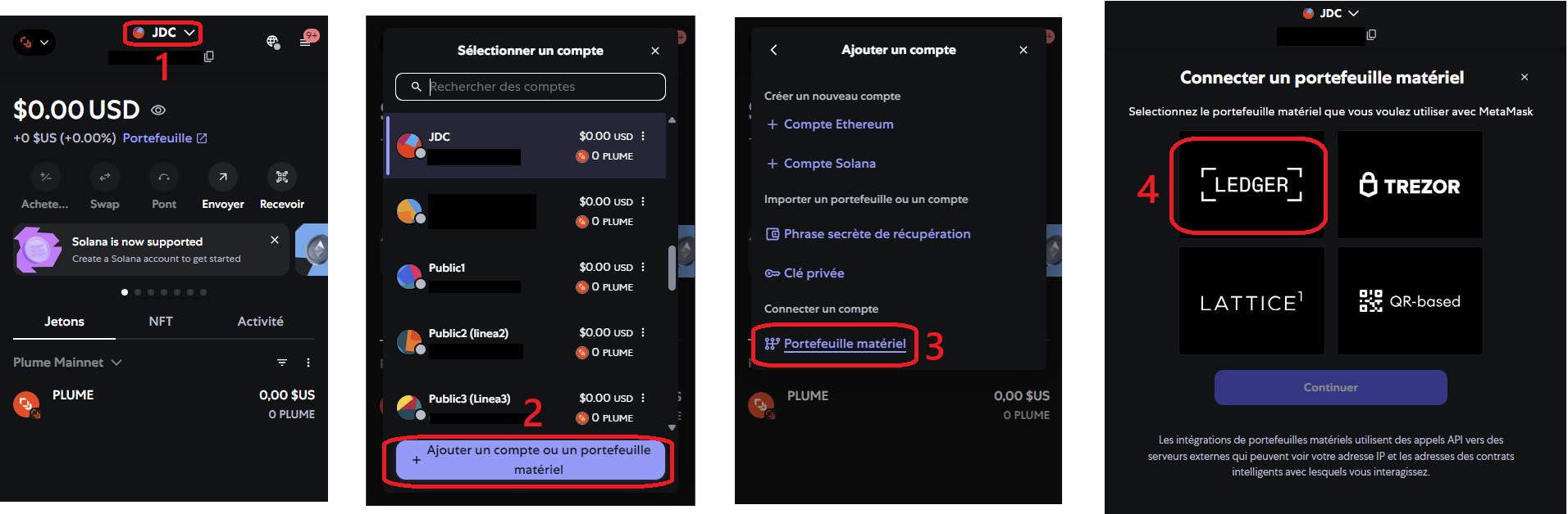 Ajout de Ledger sur Metamask