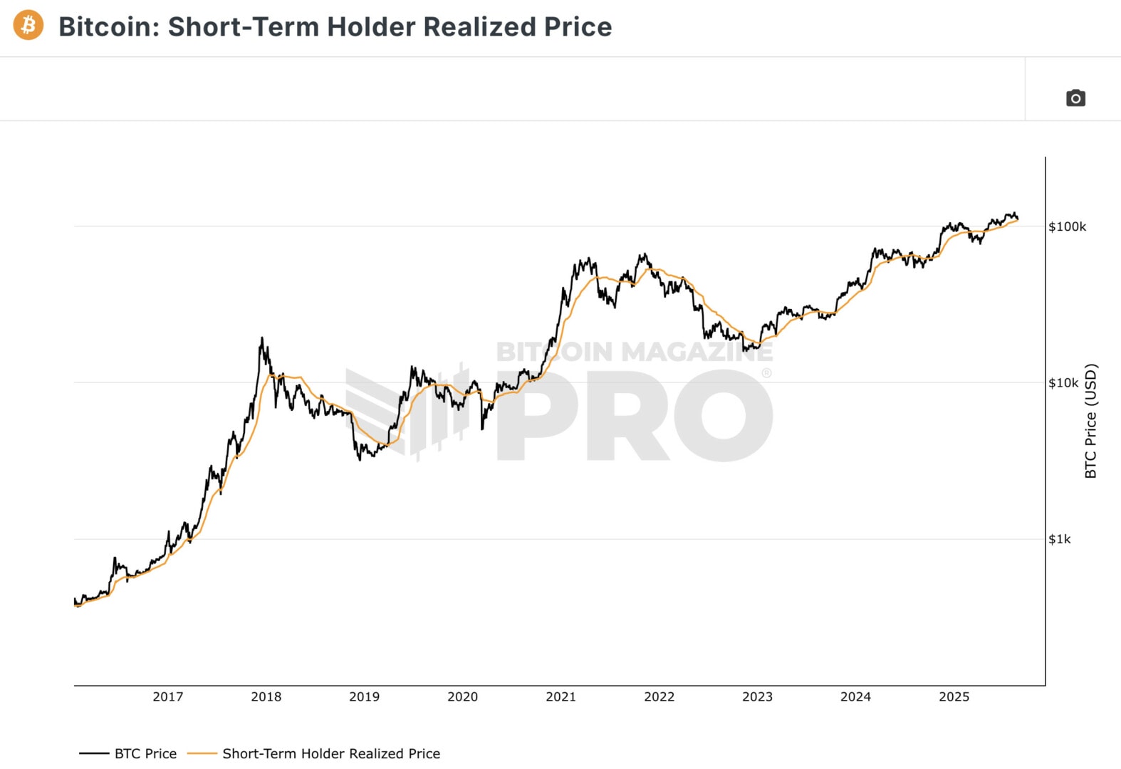 Le cours du Bitcoin pourrait rebondir autour du prix moyen d'achat des détenteurs à court terme.