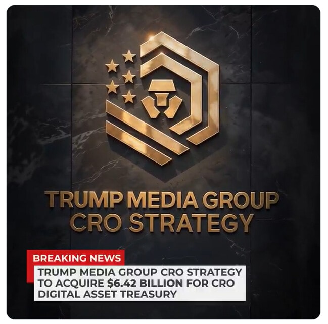 Trump Media et Crypto.com s’associent pour lancer une entreprise de Crypto Treasury sur le CRO.
