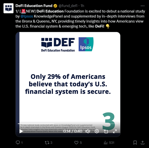 La finance décentralisée (DeFi) est un secteur qui a connu une croissance exponentielle au cours des dernières années, offrant aux utilisateurs des alternatives aux services financiers traditionnels. Cependant, malgré son potentiel, la DeFi reste encore largement méconnue du grand public. Un sondage récent mené par le DeFi Education Fund (DEF) révèle que 40 % des Américains seraient prêts à l'essayer si une législation favorable était adoptée.