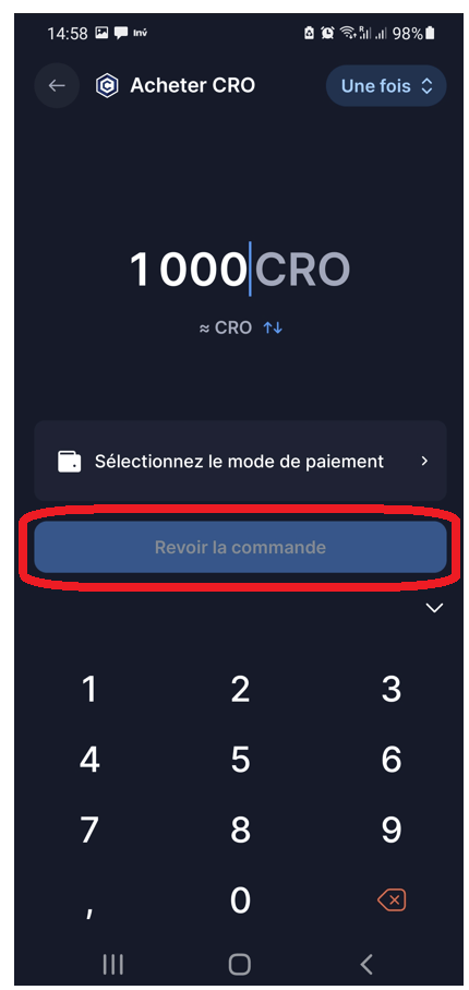 Acheter des CRO sur Crypto.com