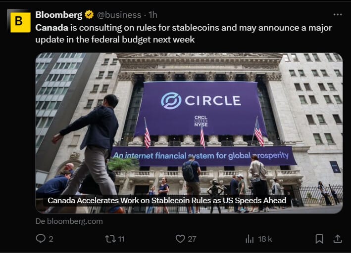 Dans le sillage d'un président Trump qui multiplie les mesures en faveur de l’écosystème, les États-Unis semblent bien décidés à devenir un pays crypto-friendly. Une dynamique qui oblige ses voisins, comme le Canada, à revoir leur copie au sujet d’une réglementation jugée trop restrictive. C’est la raison pour laquelle les autorités locales viennent d’annoncer un assouplissement de leurs règles en matière de stablecoins.