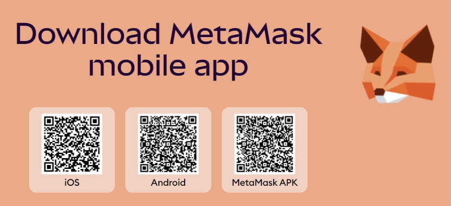 Liens pour télécharger Metamask sur mobile