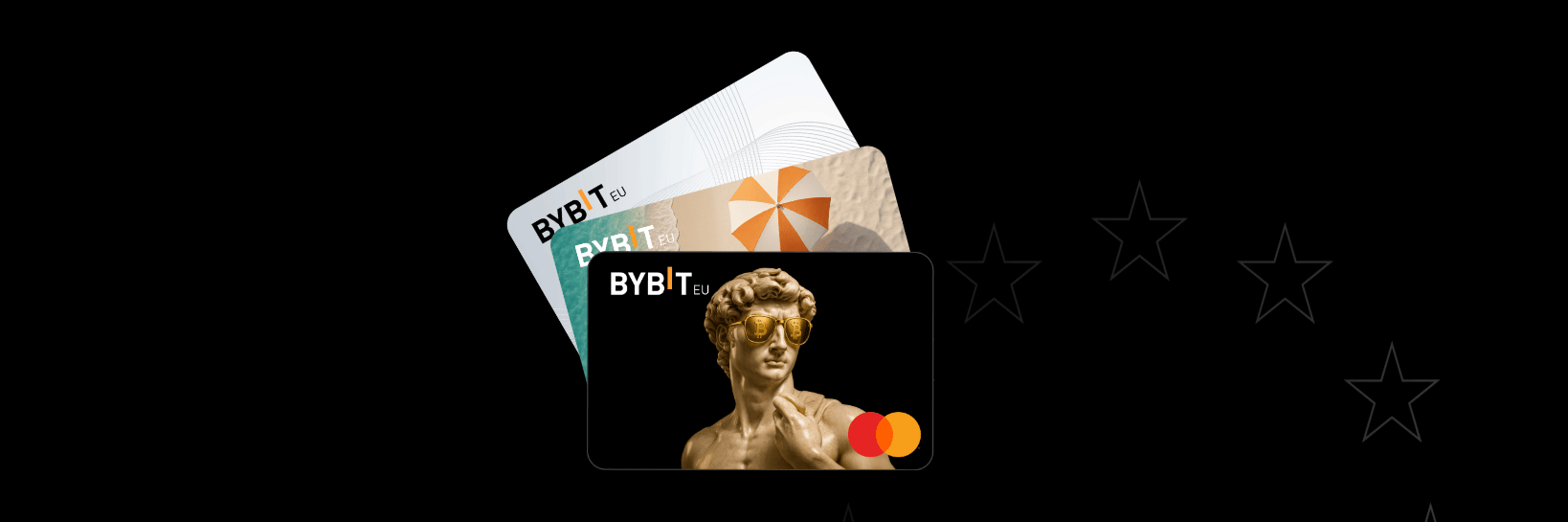 La carte Bybit est disponible avec différents motifs et couleurs