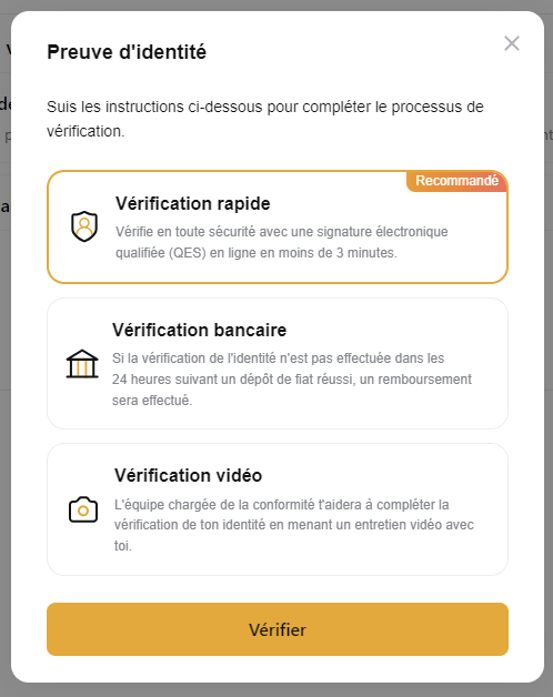 Preuve d'identité sur Bybit