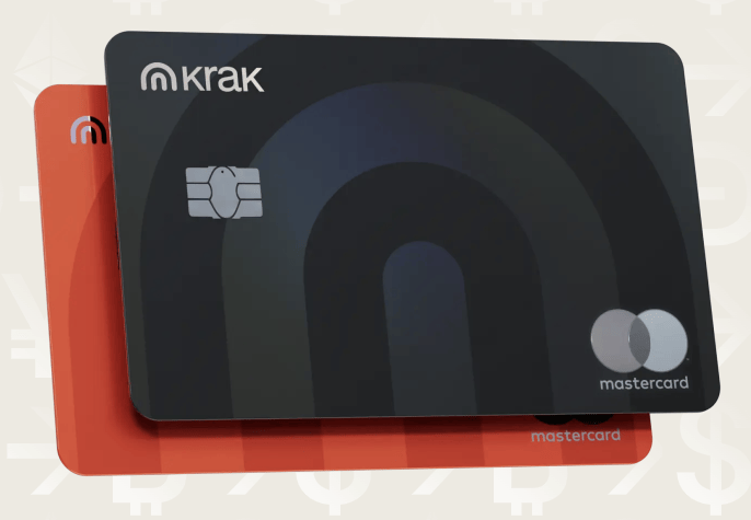Les cartes Mastercard de Kraken se déclinent en orange et noir