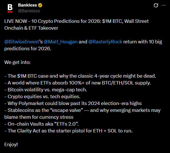 Le marché des produits financiers indexés sur les cryptomonnaies s'apprête à vivre une accélération sans précédent. Selon Ryan Rasmussen, chercheur chez Bitwise, plus de 100 nouveaux ETP crypto (Exchange-Traded Products) pourraient être lancés dès l'année prochaine, transformant radicalement l'offre disponible pour les investisseurs institutionnels et particuliers.