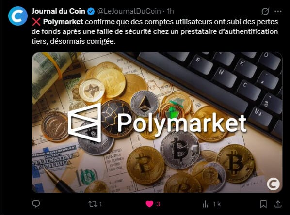 Polymarket est une plateforme de pari décentralisée qui permet de parier sur l’issue d’événements du quotidien, tels que des événements sportifs ou encore des élections. Le 23 décembre, la plateforme a annoncé avoir été la cible d’une attaque et voici ce que l'on sait de cette affaire. 