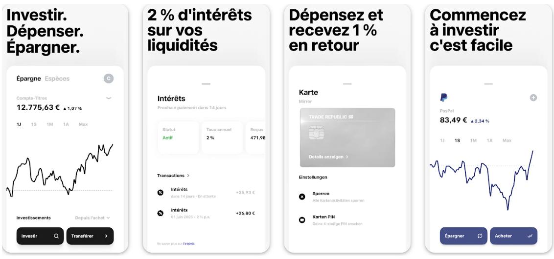 Application mobile de Trade Republic