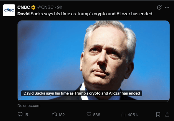 Les États-Unis rapprochent encore un peu plus la Silicon Valley du pouvoir. L’investisseur David Sacks rejoint un cercle stratégique directement lié à la Maison-Blanche, aux côtés de figures majeures de la tech comme Mark Zuckerberg ou Larry Ellison. Un mouvement qui confirme l’influence croissante du secteur technologique sur les décisions politiques américaines.