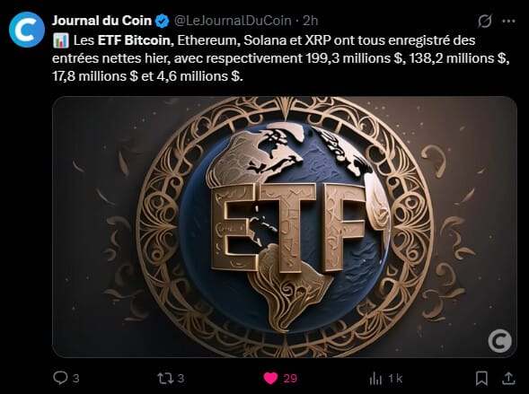 Le marché des actifs numériques aux États-Unis connaît actuellement une phase de consolidation robuste. Les fonds négociés en bourse (ETF) Bitcoin au comptant ont enregistré, ce mardi 17 mars, leur septième journée consécutive d'entrées nettes. Cette séquence représente le cycle d'apport positif le plus long observé depuis octobre 2025. Selon les données de SoSoValue, ces produits financiers ont attiré environ 1,17 milliard de dollars au cours des sept dernières séances de négociation. Cette tendance ne se limite pas au Bitcoin, puisque les ETF Ethereum, Solana et XRP affichent également des flux entrants notables. Ce mouvement coïncide avec une annonce majeure des autorités de régulation américaines, marquant un tournant dans l'encadrement juridique du secteur.