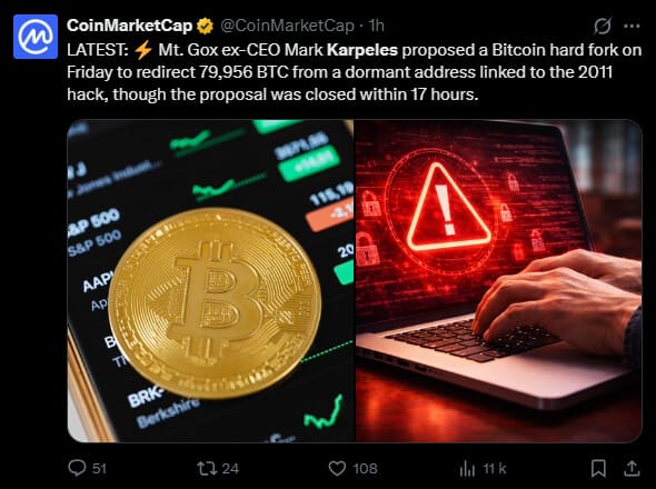 Mark Karpelès, ancien dirigeant de la plateforme déchue Mt. Gox, vient de relancer un débat houleux au sein de la communauté Bitcoin en publiant une proposition technique qui ne va pas plaire à tout le monde. Son objectif est de récupérer environ 79 956 BTC, soit plus de 5,2 milliards de dollars, qui dorment sur une adresse liée au piratage de la bourse en 2011. Pour ce faire, il suggère une modification des règles de consensus du réseau qui permettrait de transférer ces fonds sans la clé privée originale, une procédure exceptionnelle qui remet en question l'un des piliers fondamentaux de la blockchain : l'immuabilité.