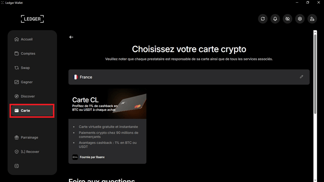 La carte de paiement Ledger à de multiples avantages.