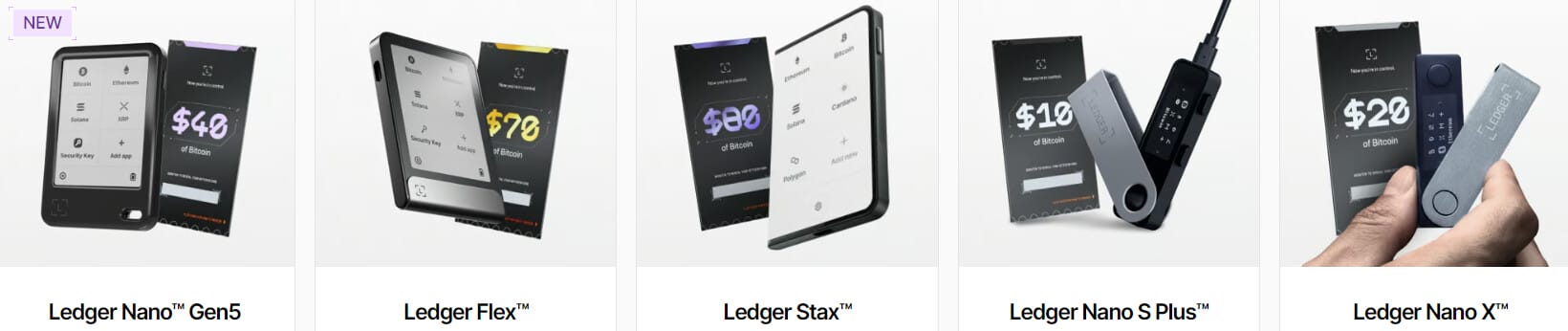 Les signers de la gamme Ledger