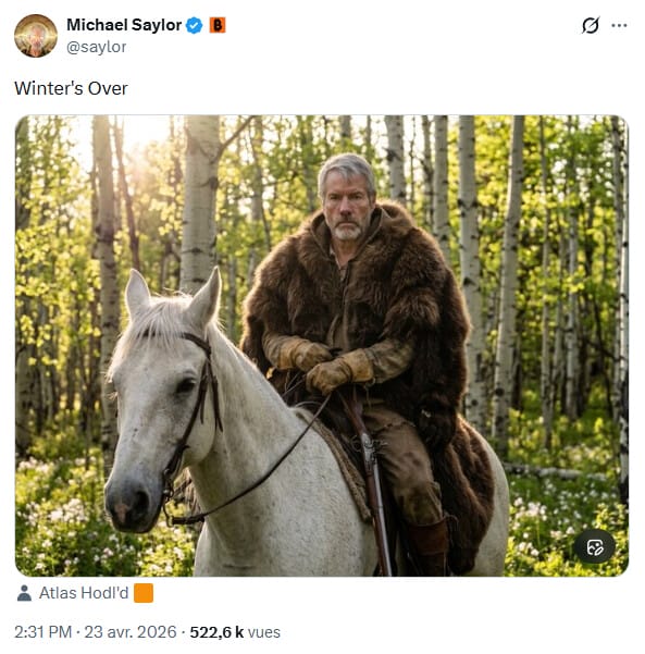 Pour Michael Saylor, ce petit hiver crypto est terminé, Bitcoin peut repartir en bull market.